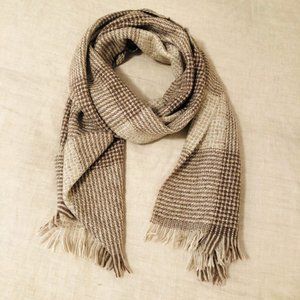 J.Crew Tan Checkered Scarf
